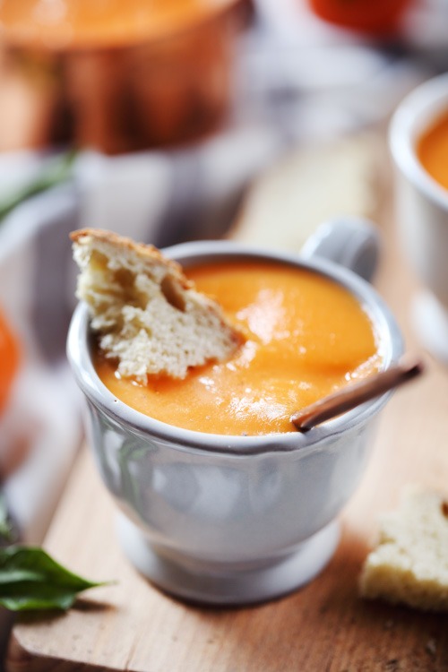 sopa de batata y clementina